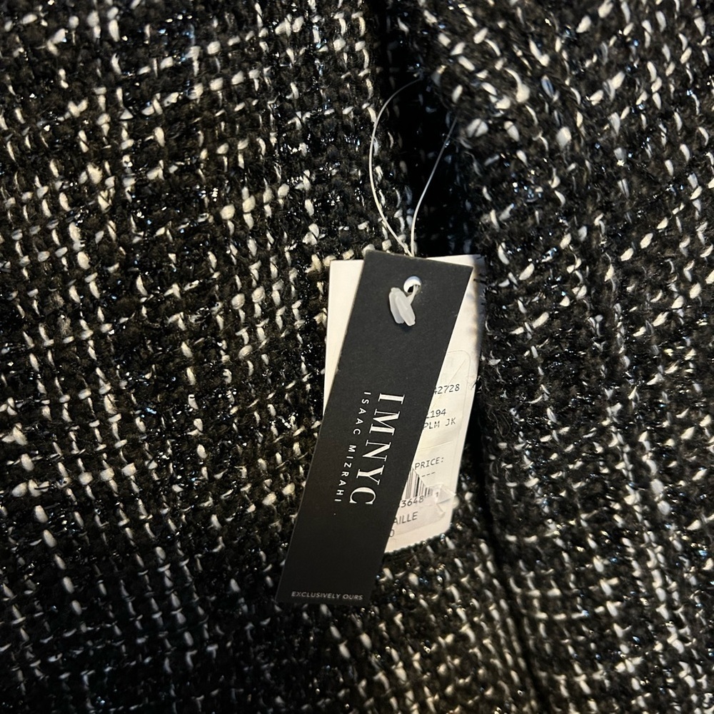 Isaac Mizrahi Women’s Black Tweed Jacket Blazer Size 10 - Picture 4 of 7